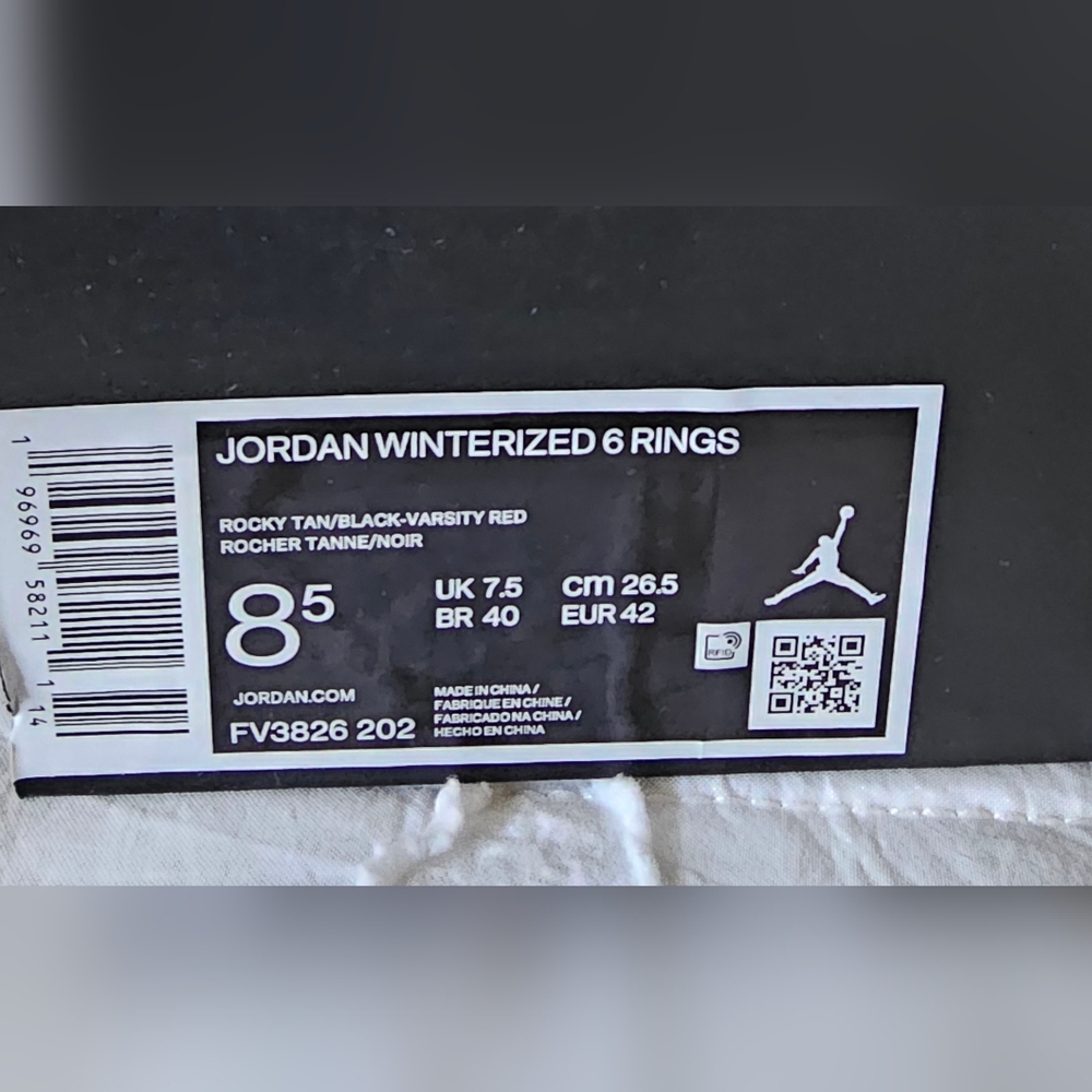 Air Jordan Winterized 6 Rings Rocky Tan FV3826 202 Men's Size 8.5 - Picture 12 of 12